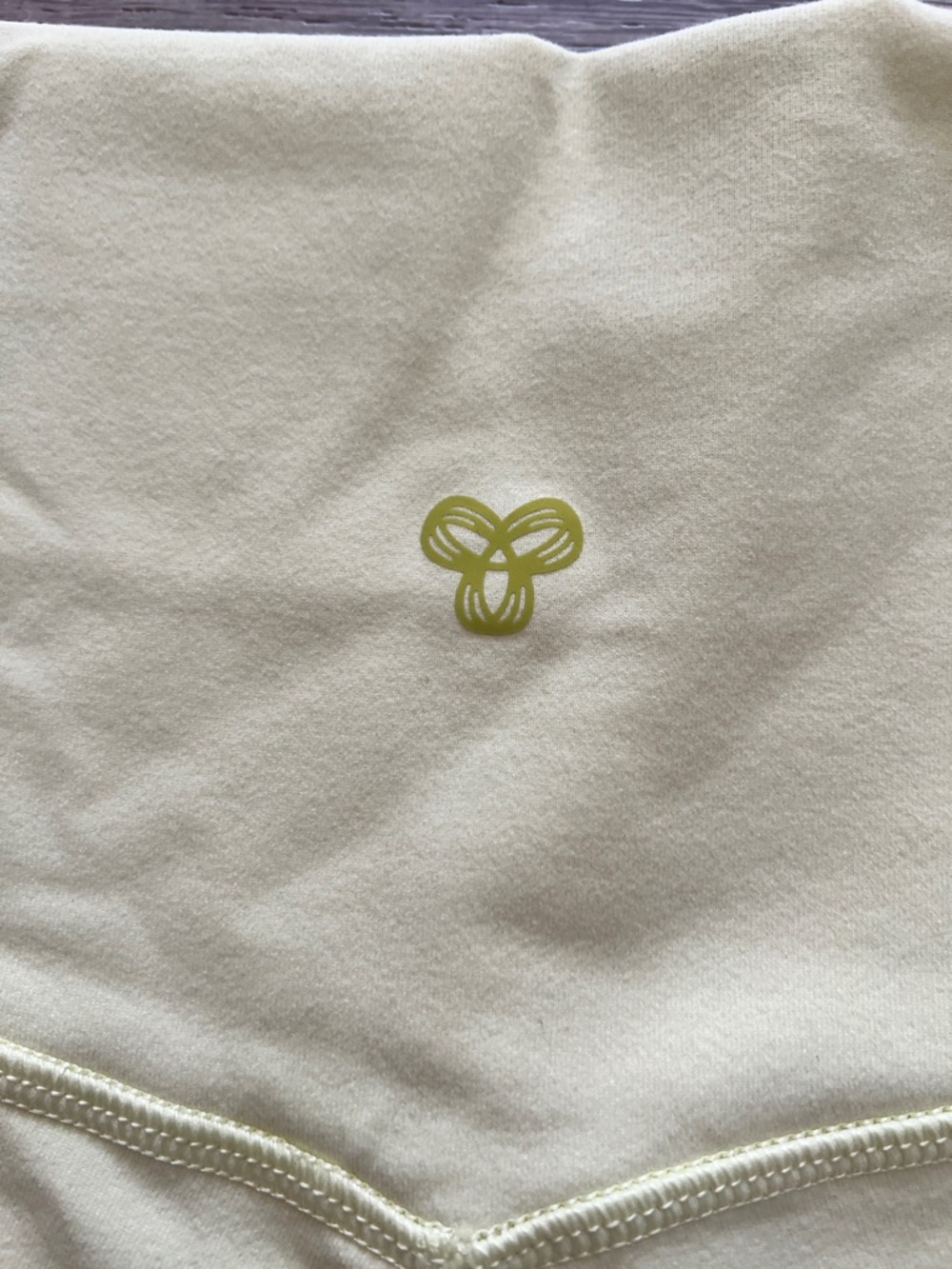 High-Waist Women's TNA Yellow Biker Shorts - Picture 5 of 7